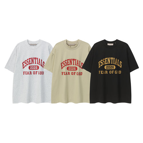 FEAR OF GOD FOG新款26ss复线ESSENTIALS潮牌嘻哈情侣纯棉短袖T恤