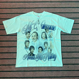 Vale Valley欧美明星印花复古INS款潮牌高街嘻哈宽松纯棉短袖T恤