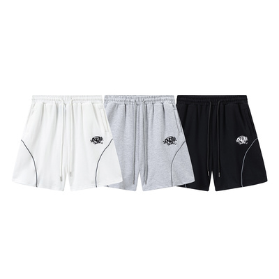 Synaworld反光条刺绣款26ss美式潮牌INS高街宽松休闲情侣纯棉短裤