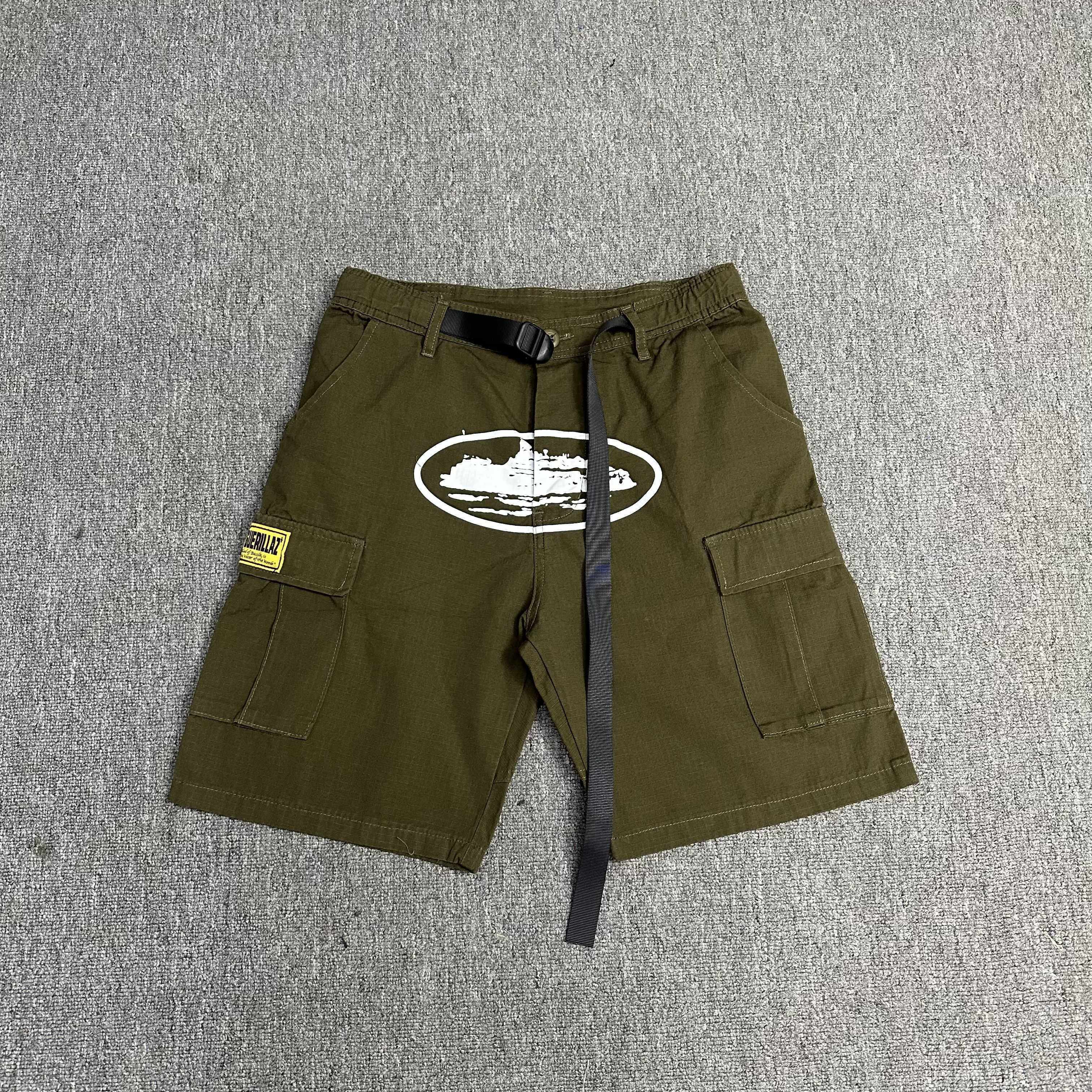 恶魔岛Corteiz复古字母印花美式潮牌ins款高街男简约休闲工装短裤