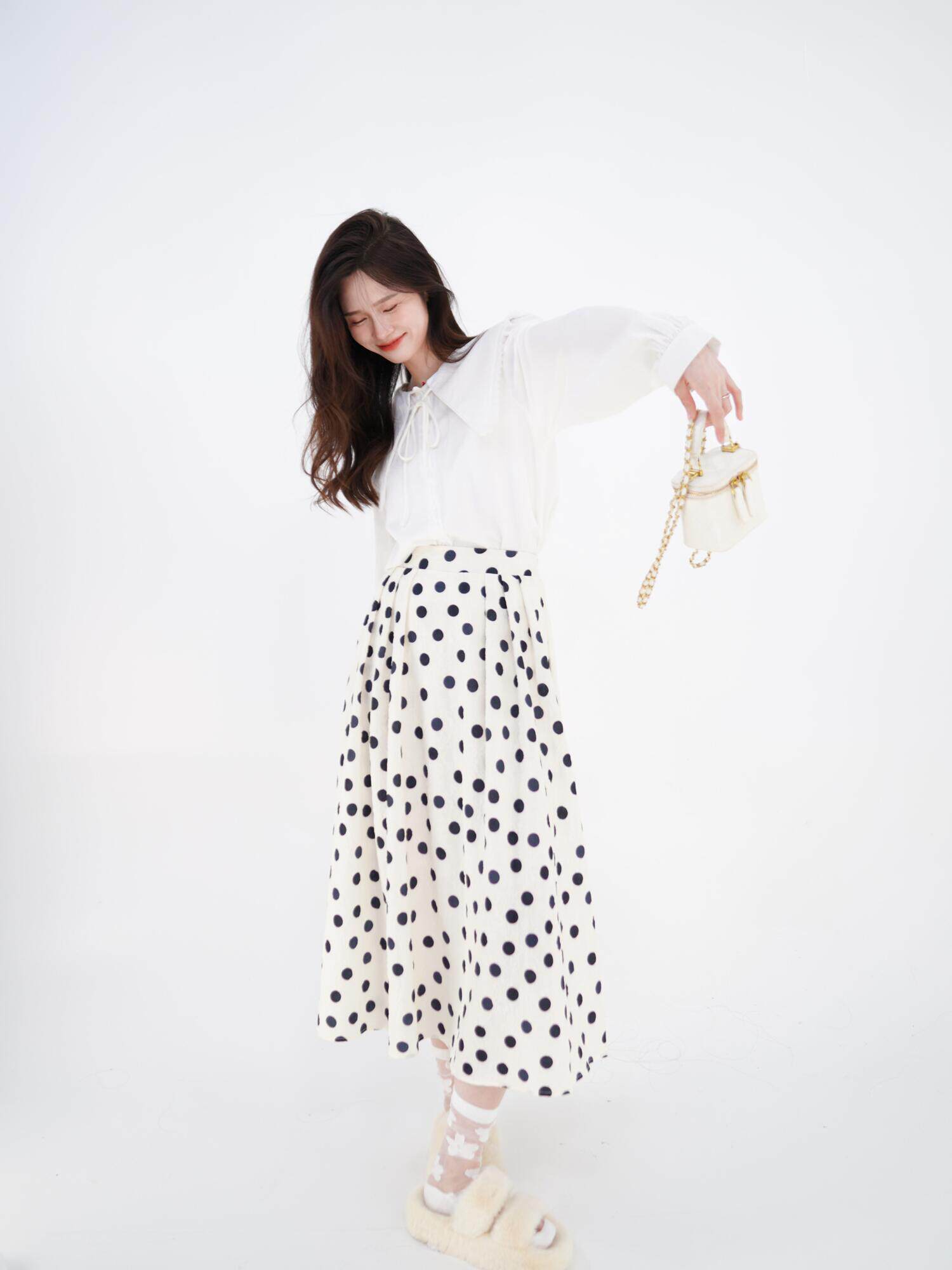 YUKIYXX日系娃娃领甜美少女百搭简约衬衫上衣内搭外穿女潮