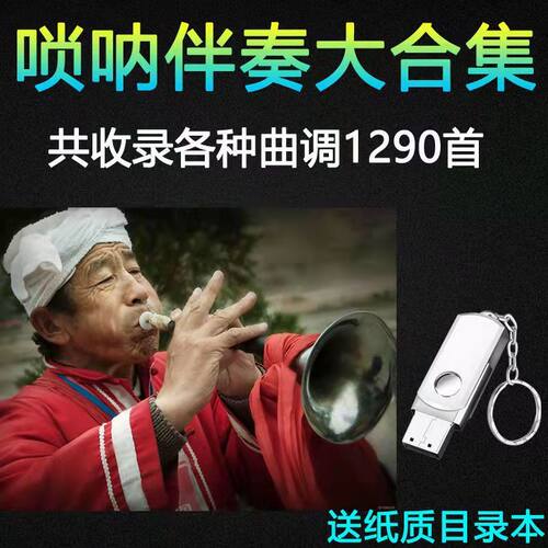 红白喜事用唢呐伴奏U盘 吹唢呐初学者备 电子琴唢呐伴奏MP3