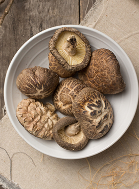 赵海伶|海伶山珍 椴木段木花菇250g干货冬菇蘑菇肉厚煲汤干香菇