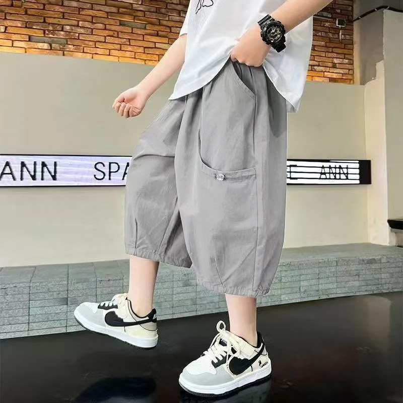 男童工装裤夏装老爹裤