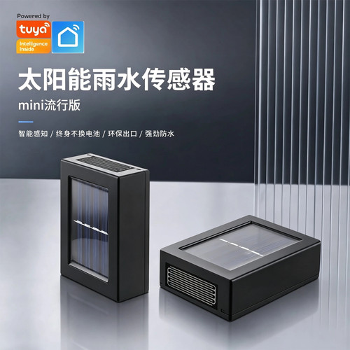 涂鸦雨水漏水传感器zigbee太阳能室外防水远程报警探测ZHA/Z2M