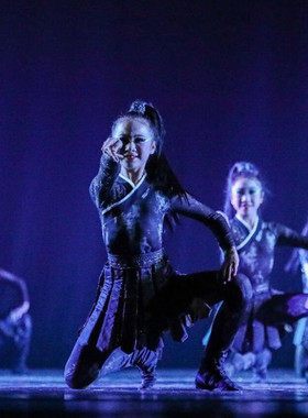 第十届小荷风采跃然书简舞蹈服装男女童国学服三字经书童表演新