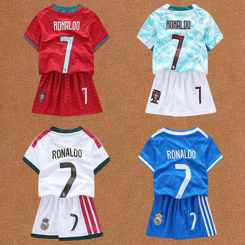 儿童2026葡萄牙国家队C罗7号球衣皇马主客场足球服Ronaldo jersey