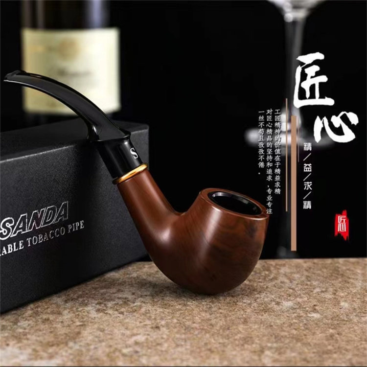 三达烟斗便携小巧烟袋锅老式过滤烟斗烟嘴