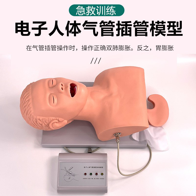 电子人体气管插管模型J5S口鼻咽成E人气道急救医学护理培训人体模