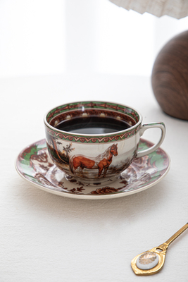 皇家伯爵绯绿繁花骏马复古宫廷风