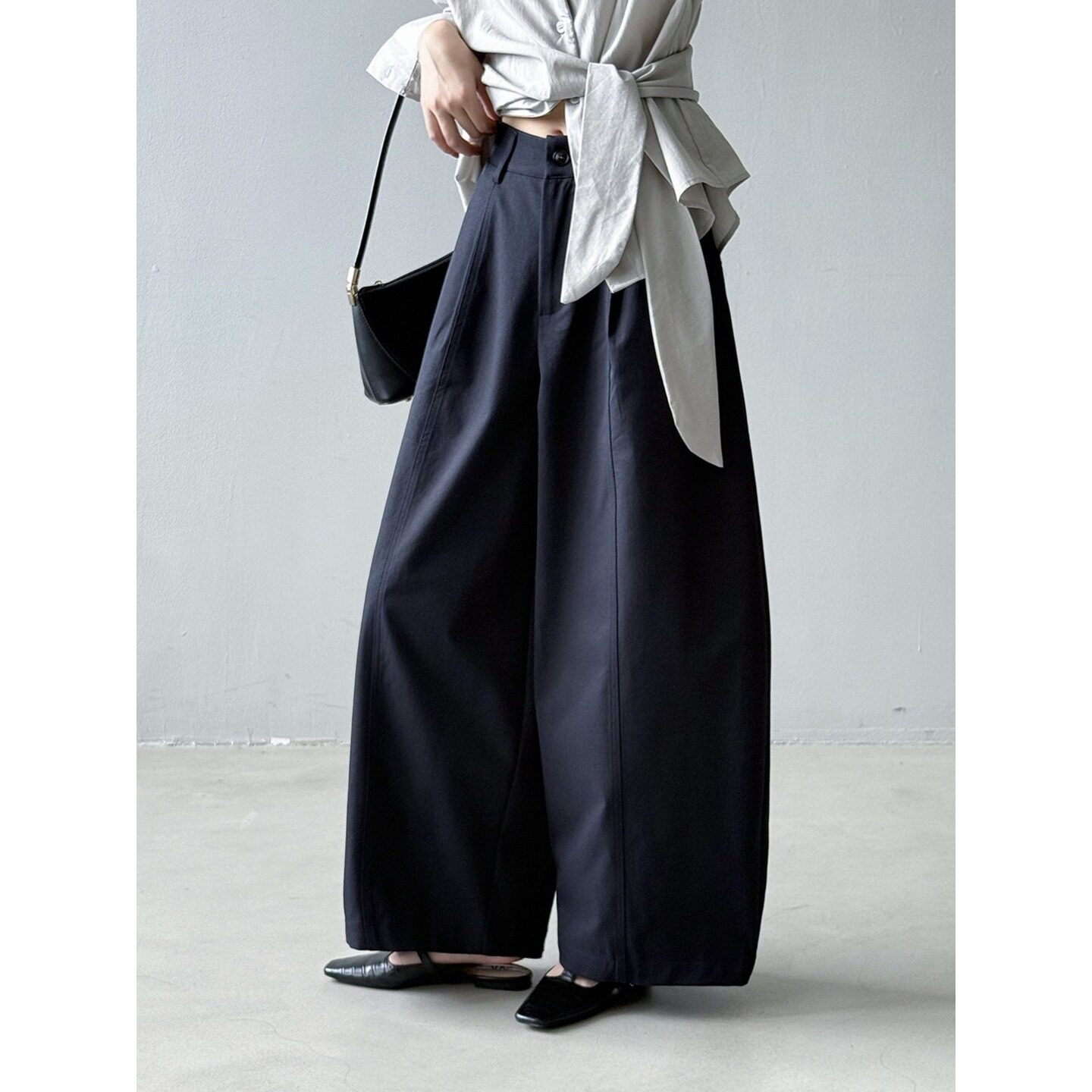 美式复古工装弯刀休闲裤女款大码女装阔腿气球裤酷飒拽姐痞帅风裤