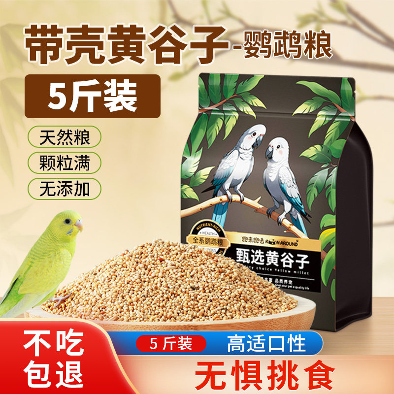 鹦鹉鸟粮饲料黄谷子玄凤虎皮鸟食带壳小米牡丹文鸟干净黄谷子饲料,宠物/宠物食品及用品,鸟食,淘宝优惠券,粉丝福利购,淘宝优惠卷