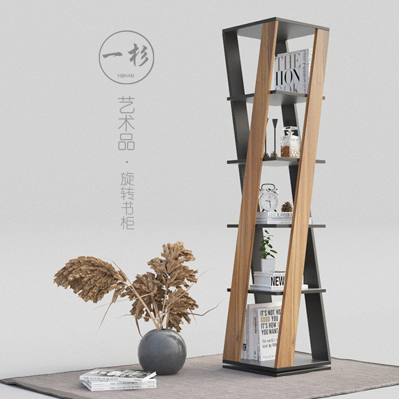 转角柜现代简约北欧创意客厅展示置物架办公沙发边柜书架书柜落地