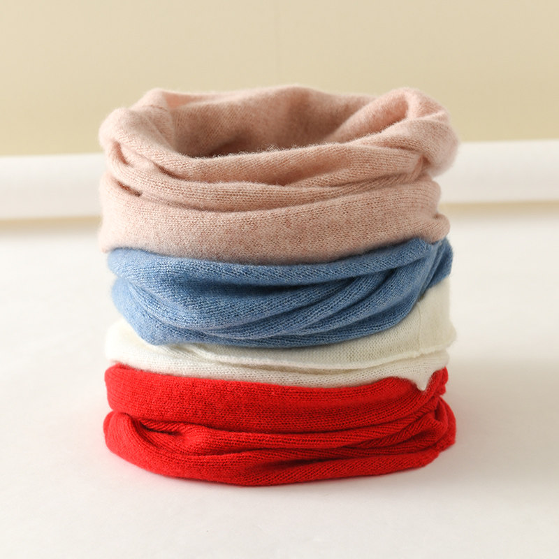 秋冬羊绒脖套男女保暖防寒护颈椎羊毛针织假领子时尚薄款套头围脖