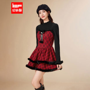 法式 新款 甜美设计感减龄里外套短裙 爱依服一整套穿搭2025冬季 IEF