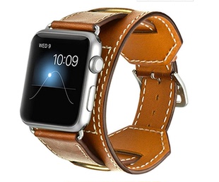 适用apple watch11/10苹果手表iwatch9/8真皮替换表带49/46mm皮带