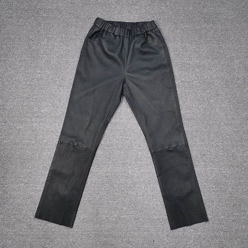 欧货2026春季新款真皮皮裤女绵羊皮弹力皮裤紧身裤修身显瘦打底裤