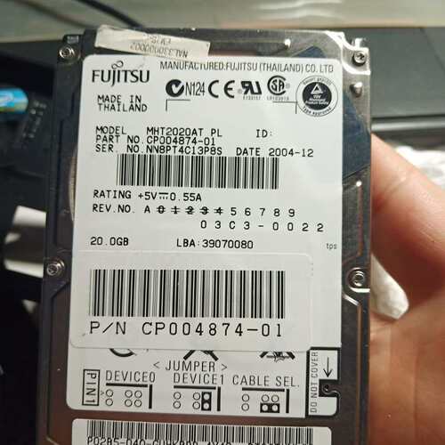 议价富士通 MHT2020AT 2.5英寸IDE并口机械硬盘，2