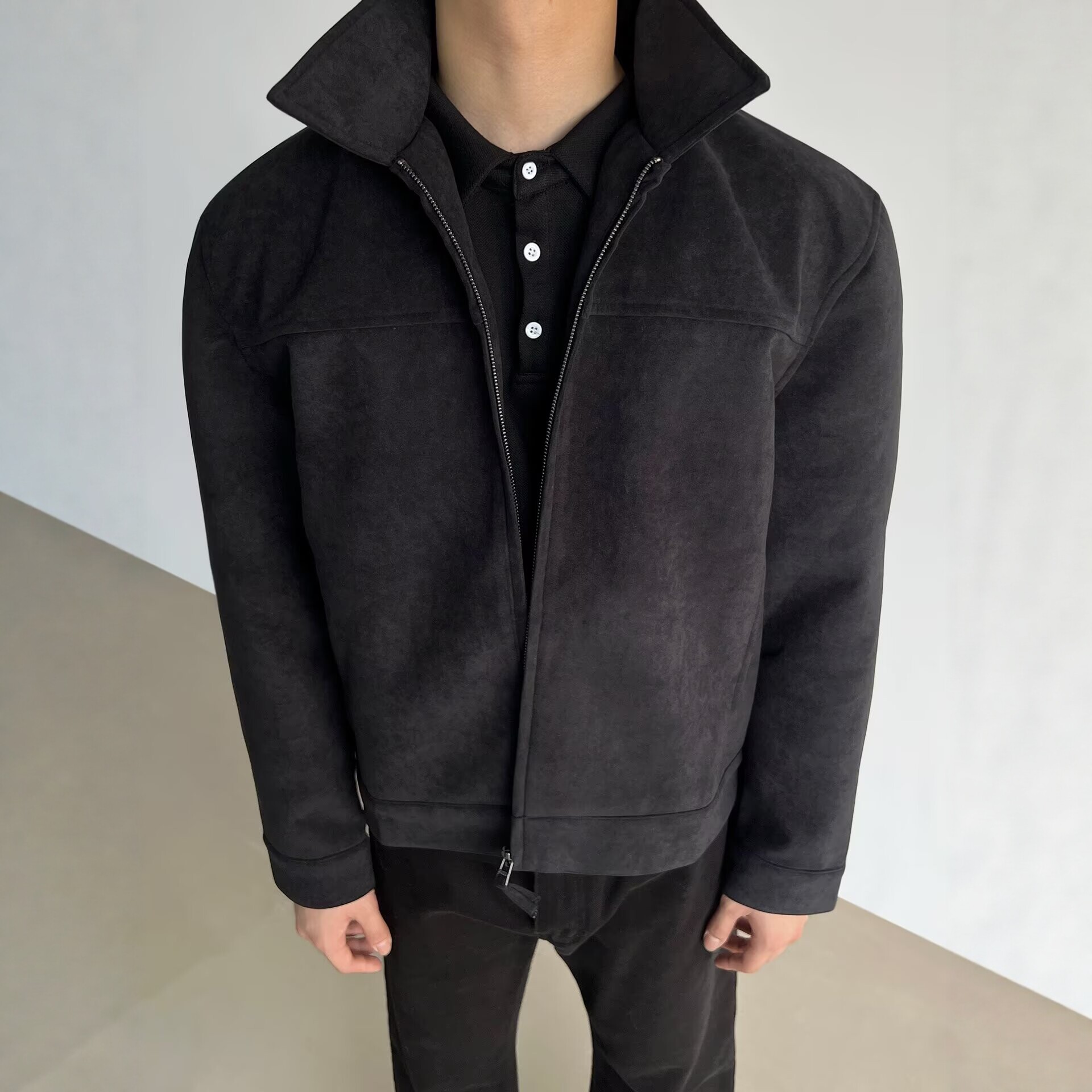 cleanfit麂皮绒正肩短款外套男