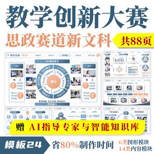 全国高校教师教学创新大赛PPT◆模板24◆课程思政实施报告成果奖