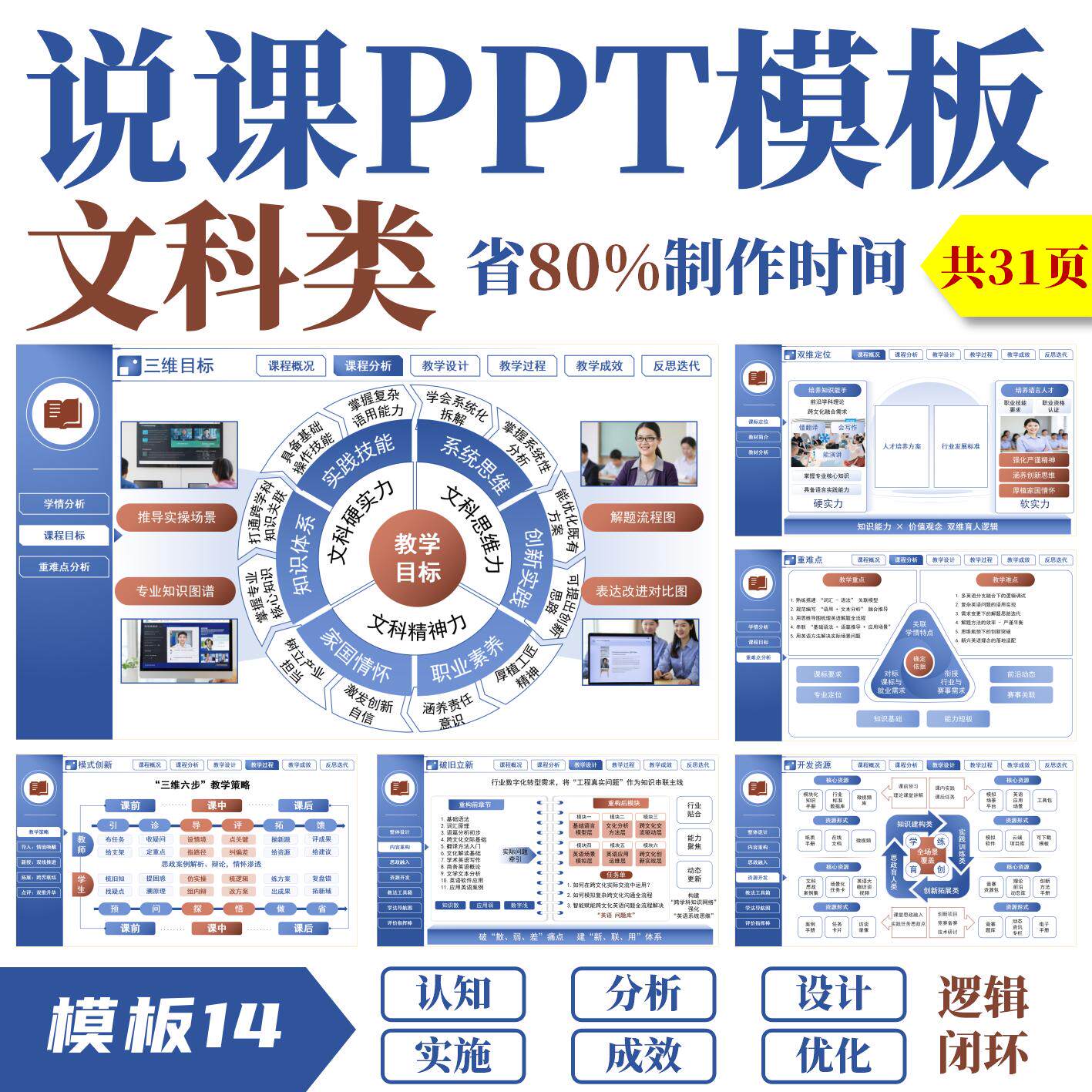 高校大学教师说课比赛ppt◆模设计素材/源文件