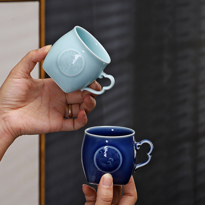 把手防烫茶杯马克杯水杯品茗杯