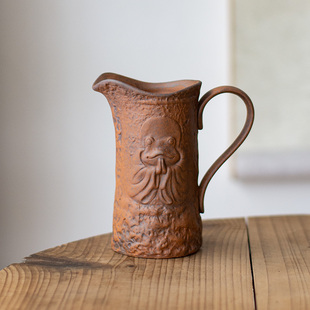 粗陶见山公道杯老岩泥陶瓷茶具茶海茶水分茶器过滤茶渣匀杯零配件