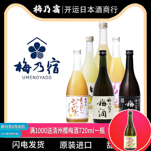 梅乃宿梅子酒日本原装进口果肉绿茶桃子苹果菠萝柠檬梅酒柚子酒