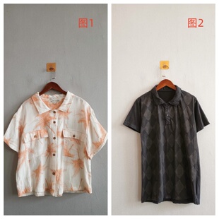 韩版 女装 休闲方领单排扣短袖 衬衫 A38 外贸新款 女生百搭衬衫 夏季