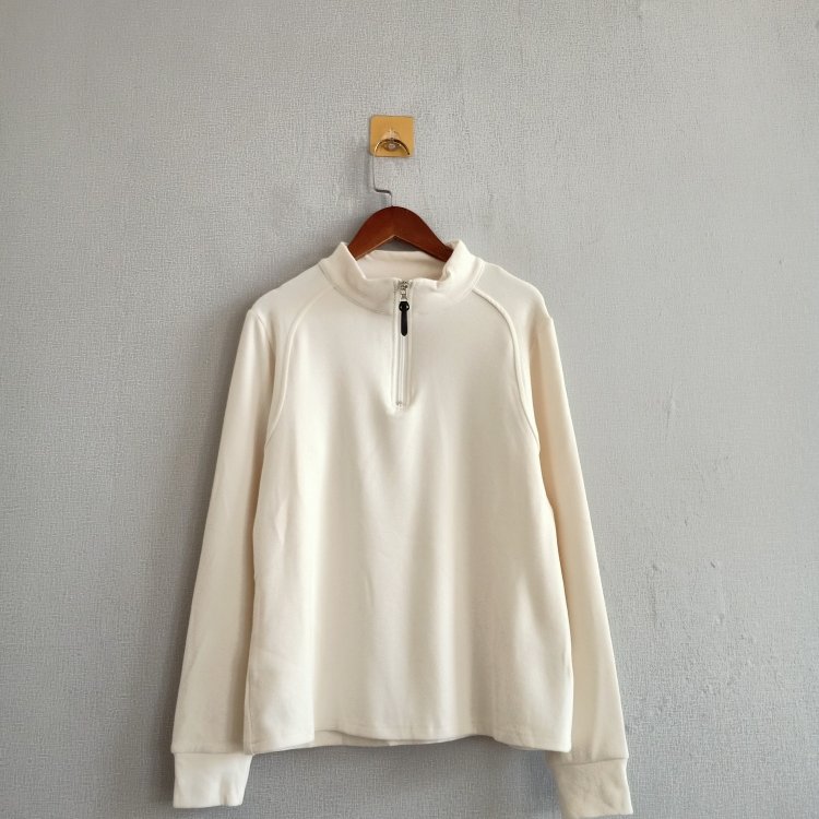 秋冬新款女装 韩版休闲套头拉链宽松长袖绒面保暖 女生百搭上衣F3