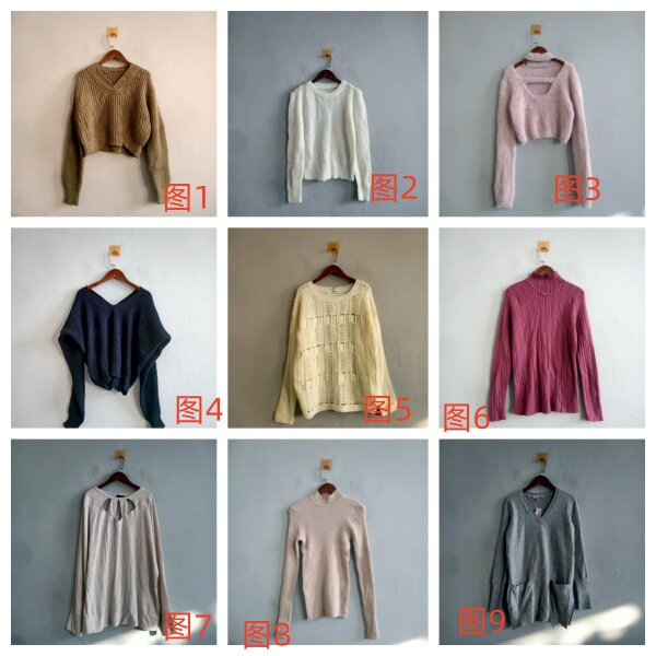 外贸春秋新款女装 韩版休闲时尚多款套头修身针织衫 女生毛衣 F11