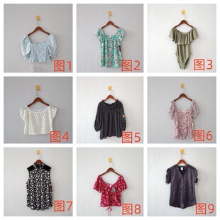 外贸新品夏季女装 欧美休闲时尚多款修身上衣 女生气质雪纺衫 F11