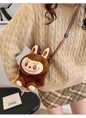 兔子拉布公仔毛绒卡通双肩包女童礼品斜挎背包送礼物毛绒包包新款