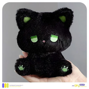 网红小熊玩偶熊呆呆公仔毛绒玩具超萌emo小猫咪娃娃坐姿生日礼物