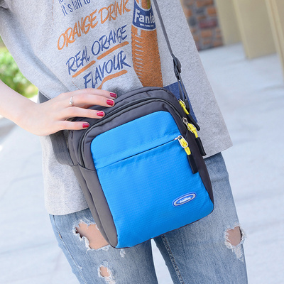 运动风单肩斜挎韩版帆布休闲背包