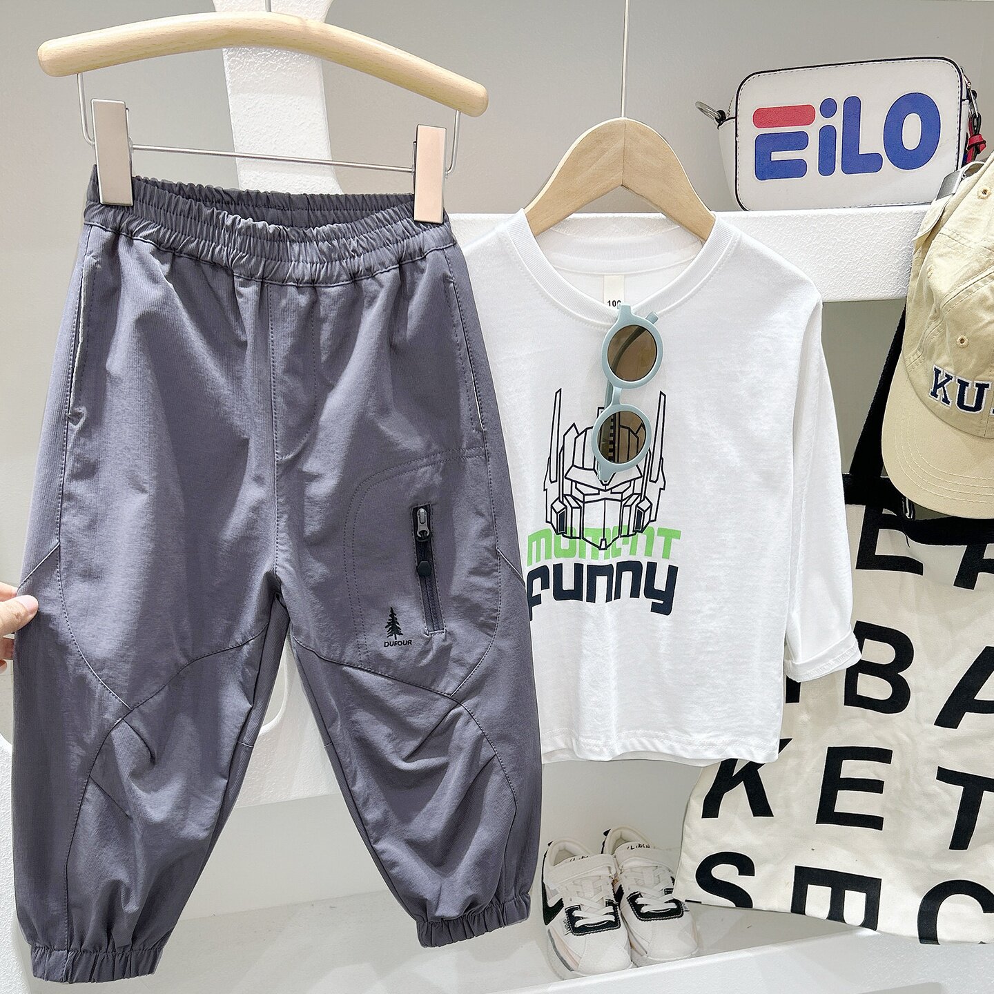 3-12岁儿童冲锋裤春秋款男童裤子新款长裤户外运动裤中大童休闲裤