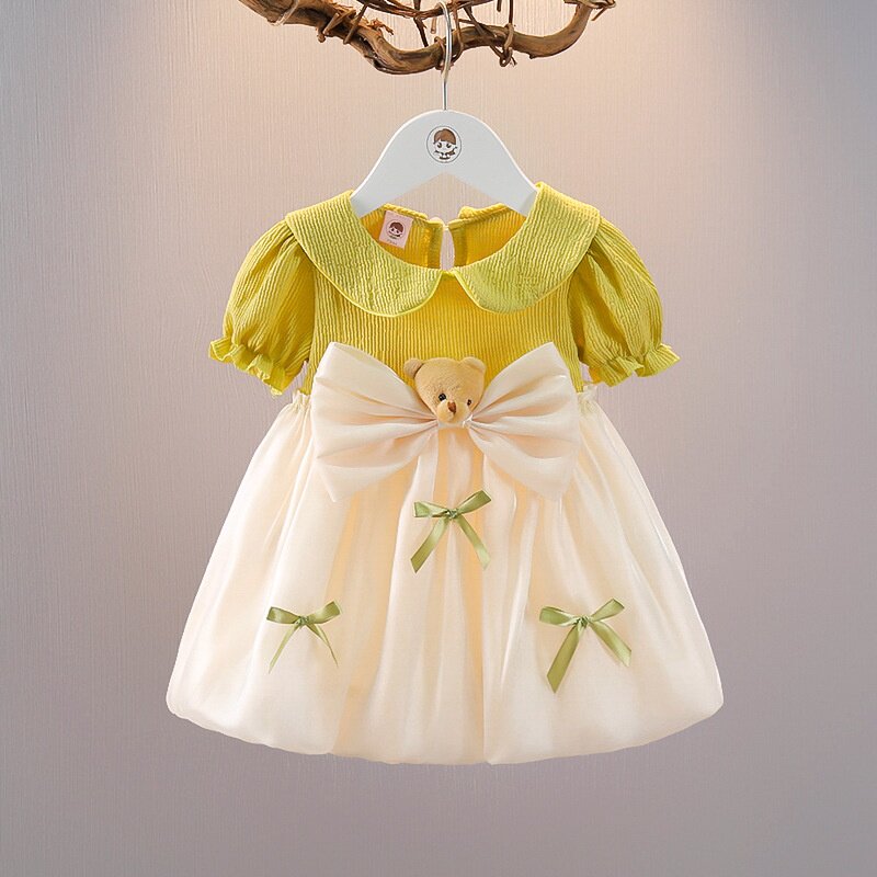 0-7岁童装女童短袖公主裙夏装女宝宝连衣裙纱裙婴儿夏天外出服