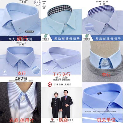 银行休闲假领子男女通用建行农商农行衬衫衣领百搭西服毛衣装饰领