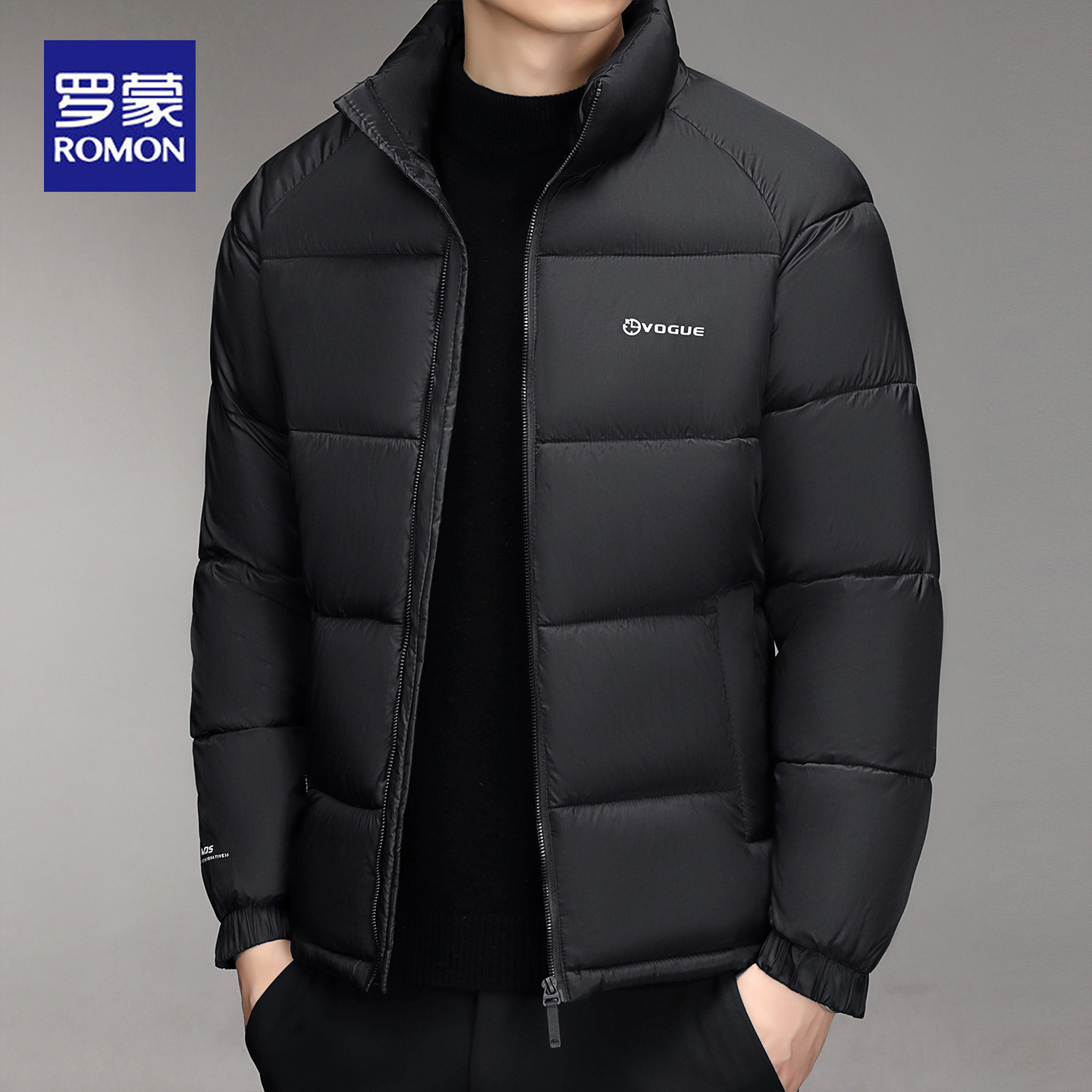 罗蒙加厚保暖棉服外套休闲立领