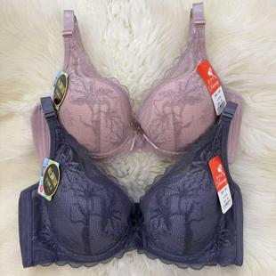 【雪之川】台湾正品软钢圈文胸罩蕾丝凉感内衣后三排扣聚拢托2406