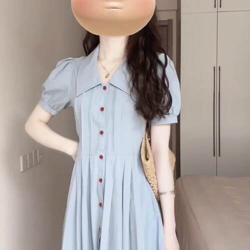 辣妈款外出哺乳连衣裙夏季