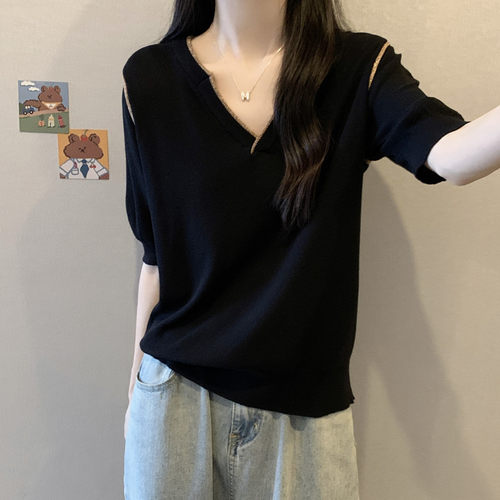 夏季大码哺乳衣外出时尚冰丝短袖