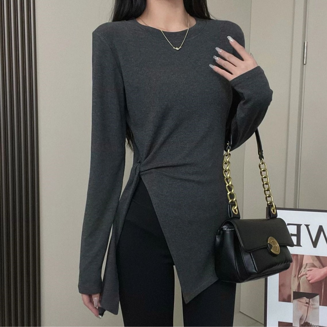 辣妈外出哺乳长袖T恤秋冬