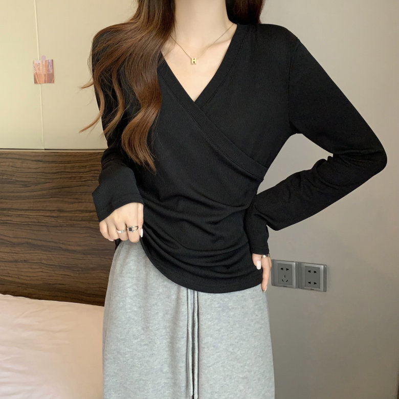 2025春秋大码辣妈外出哺乳T恤不规则交叉长袖产后喂奶打底衫上衣,孕妇装/孕产妇用品/营养,家居服上装,淘宝优惠券,粉丝福利购,淘宝优惠卷