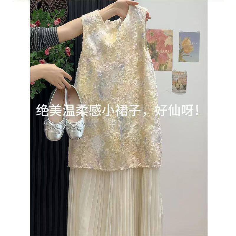 法式复古气质蕾丝吊带连衣裙女2025夏季新款高级感收腰显瘦长裙子