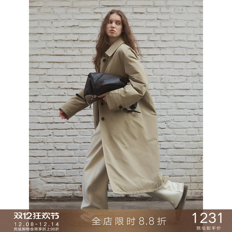 popchrio轻薄防水风衣羽绒服