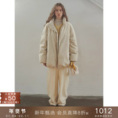 popchrio 软软舒芙蕾 花苞羽绒服90白鸭绒保暖面包服短外套女冬