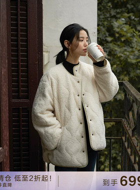 【到手价699元】90白鸭绒双面两穿羊羔毛小个子羽绒服加厚外套