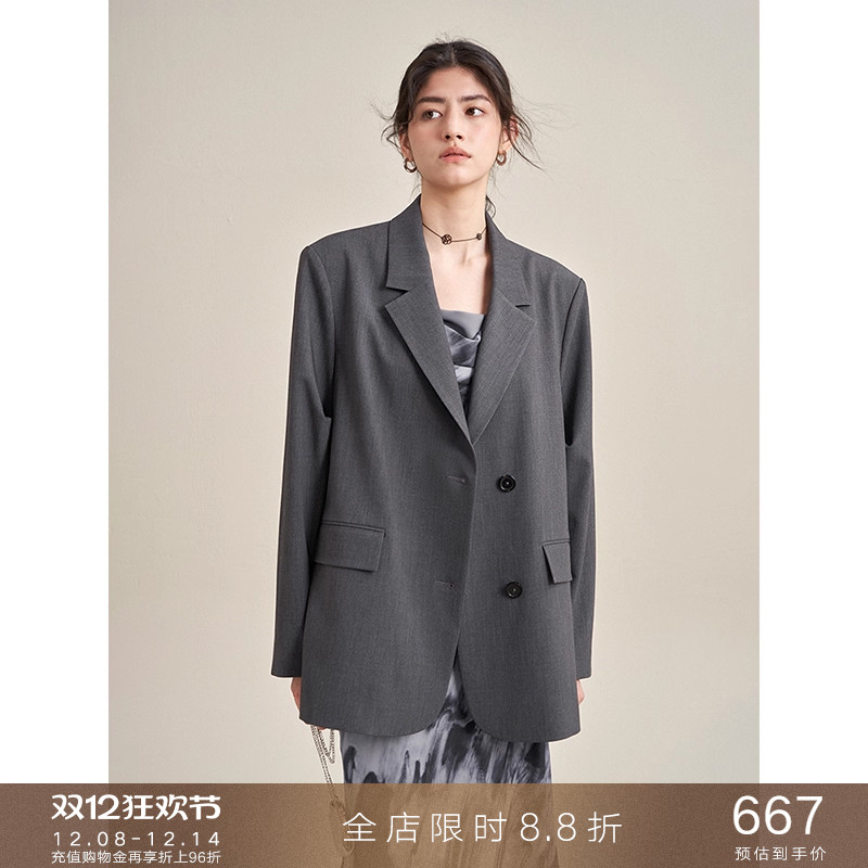 popchrio设计感宽松休闲西服