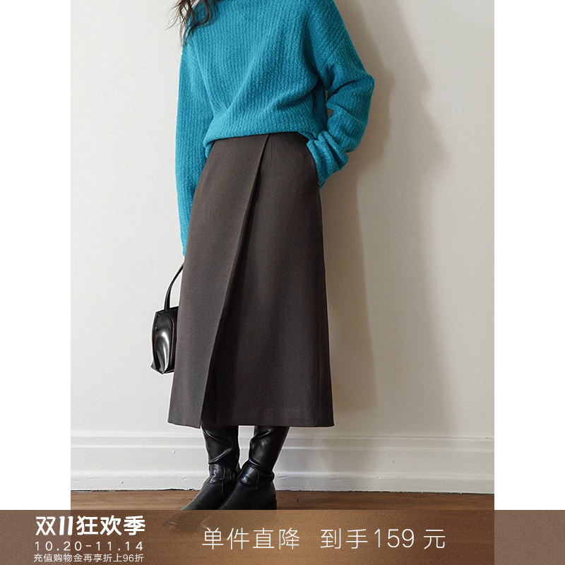 小众设计感简约两片半裙